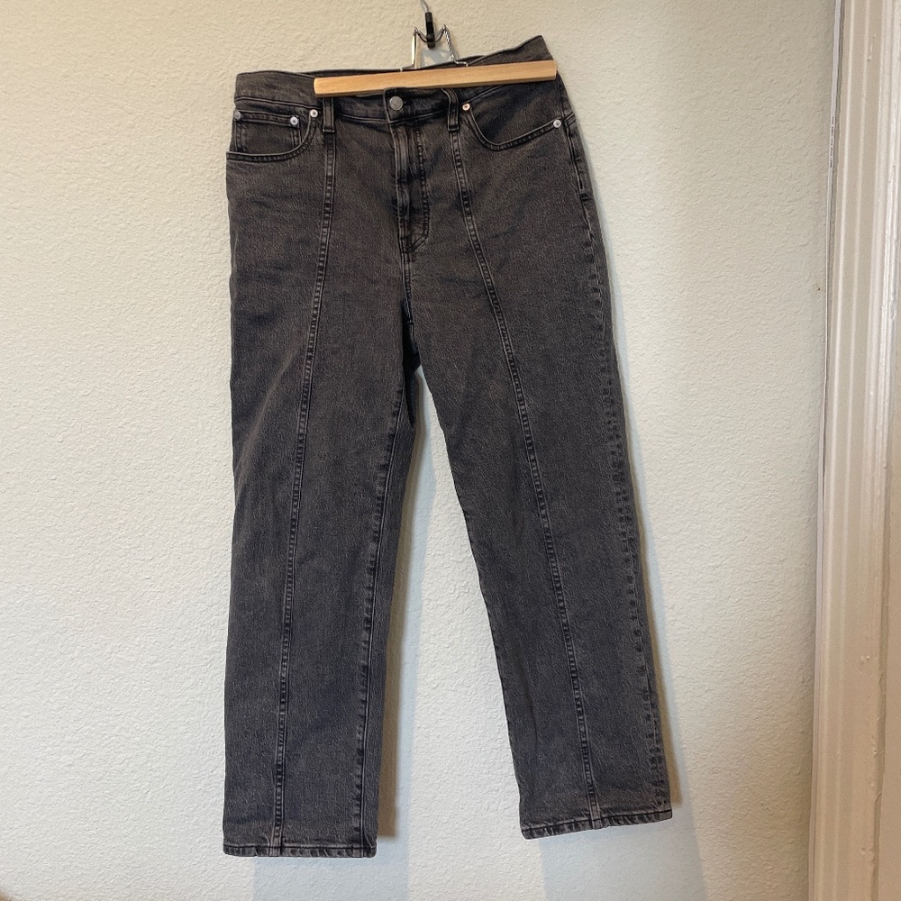 Madewell perfect vintage straight jean 29 grey / washed black